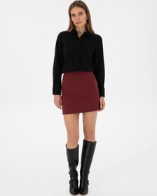 Resim Pierre Cardin Kadın Bordo Etek Dokuma 50318251-vr014 Bordo 