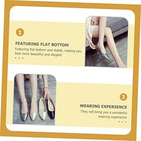 Resim SHERCHPRY 1 Çift Pompalar Altın Bale Daire Rahat Örgü Düz Ayakkabı Bale Daire Klasik Daire Ayakkabı Kadınlar Için Topuklu Ayakkabı Gri Sığır Tendon Bahar Bileği Kayışı 