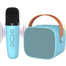Resim Kablosuz Bluetooth Mikrofonlu Şarkı Söyleme Hoparlörü - 6w Güç, 2000mah Pil 