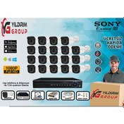 Resim 19'Lu 5Mp Sony Lensli+H265 Kayıt Cihazı Full Paket 