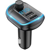Resim Farfi Araba Mp3 Çalar Çift USB Dijital Ekran Çok Fonksiyonlu Bluetooth Uyumlu 5.0 Alıcı Fm Verici Adaptörü Oto Için (Yurt Dışından) 