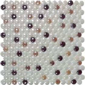 Resim MozaiKristaL Mutfak Tezgah Arası, Banyo, Havuz, Sauna, Spa, Ev, Bahçe ve İşyeri, Yaşam Alanlarının Tüm Yüzeyleri İçin 22 Mm. Yuvarlak Cam Mozaik. ( 1 Koli = 1 M2 FİYATIDIR ) 