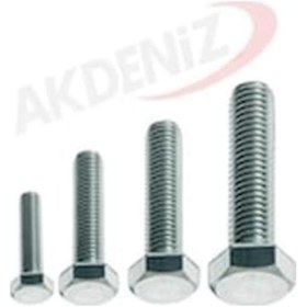 Resim Akdeniz Dın933 M6 35 Mm Galv. Kaplamalı Cıvata 60 Adet 