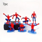Resim 7 adet MARVEL Spider-Man Eylem Figürü Süslemeleri - Kırmızı ve Mavi Giysi, İp Desenleri ve Dinamik Pozlar ile Toplanabilir Plastik Süper Kahraman Gösterisi, Cadılar Bayramı, Noel Hediyeleri, Parti Süslemeleri, Süper Kahraman Süslemeleri, Masaüstü Gösterisi, Klasik Tasarım, Detaylı El Sanatları 