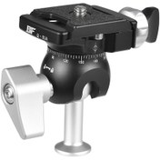 Resim Yaozixa Bafang Q-01a Alüminyum Mini Tripod Kafa: Ters Yükleme, Panoramik Fonksiyon, Hızlı Montaj Plakası, 3kg Yük Kapasitesi, Siyah 