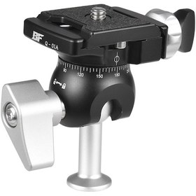 Resim Yaozixa Bafang Q-01a Alüminyum Mini Tripod Kafa: Ters Yükleme, Panoramik Fonksiyon, Hızlı Montaj Plakası, 3kg Yük Kapasitesi, Siyah 