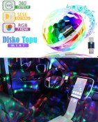 Resim C9 Sese Duyarlı Usb Rgb Ledli Disco Topu Disko Topu 5w 