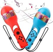 Resim GLDRAM 2 adet kum çekiç el kavrama Samba de Amigo oyunu, 2023 anahtarı spor oyun aksesuarları paketi sol ve sağ kolu ile uyumlu Nintendo anahtarı/OLED Joycon denetleyicisi parti merkezi için 