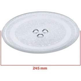 Resim Vestel Mikrodalga Cam Tepsi (24,5cm) Altı Tırnaklı 