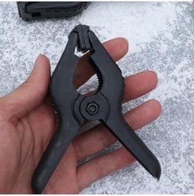 Resim AA Plus Kopya-6 Adet Fon Mandalı Clamp Mengene Kıskaç 4.5 Inç=11.5 Cm Siyah 