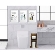 Resim Bk Home Doğal Masif Ahşap Tuvalet Kağıtlığı Ve Dekoratif 3’Lü Ahş (551051957) Bk