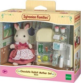 Resim Sylvanian Families Çikolata Kulaklı Tavşan Anne Ve Buzdolabı 5014 