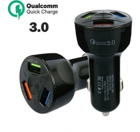 Resim Herşey Fırsat Oto 3 USB Qualcomm Quick Qc 3.0 7A Hızlı Araç Şarj Aleti Cihazı 