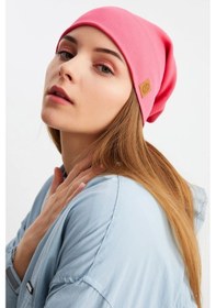 Resim Kadın %100 Pamuklu Kaşkorse Terletmez Ultra Hafif Ve Yumuşak Ipli Şapka Bere - Standart / Pembe Pembe 