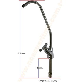 Resim Reverse Osmosis Su Arıtma Musluğu Deve Kol Yıldız Gümüş 