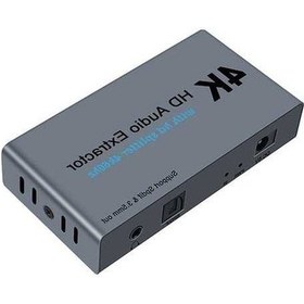 Resim Besthome1 4k 60hz Video Dağıtıcı & Ses Çıkartıcı 2-in-1, 1 Giriş 2 Çıkış, Hd Ses Destekli, Gri 