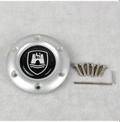 Resim Cloudstore Evrensel Vintage Siyah Gümüş Karbon Fiber Direnç Simit Beyaz Buton Ve Aksesuar Seti Gümüş Rengi 