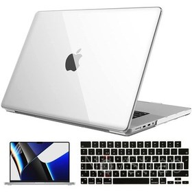 Resim NovStrap Apple Uyumlu MacBook Pro 2021 M1 16.2 inc A2485 Parlak Kılıf + Siyah Klavye Kılıfı + Film 