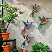 Resim 2D Düz, 4 Adet Canlı Hummingbird Metal Duvar Sanatı - Renkli Demir Bahçe Dekoru, Dış Mekan, Patio, Parti ve Ev Dekorasyonu için Mükemmel - Mükemmel Oturma Odası, Yatak Odası, Banyo ve Balkon için Dış Mekan Dekoru, Oda Dekoru için Mükemmel 