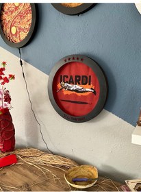 Resim Galatasaray Baskılı Bluetooth Bağlantılı Led Işıklı Tablo 