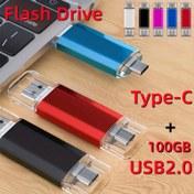 Resim USB C Flash Sürücü 100GB/16GB/512MB Çift C-Tipi Parmak Sürücüsü C-Tipi 2'si 1 Arada USB 2.0 Çift Arayüzlu Flash Sürücü Yüksek Hızlı OTG Parmak Sürücüsü Metal Hafıza Çubuğu Fotoğraf Çubuğu Android Akıllı Telefonlar ve Tabletler İçin 