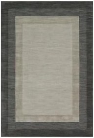 Resim rugs modern Gri Haki Düz Çizgili Dokuma Taban Dijital Baskılı Halı Mira 1361, 80 x 150 