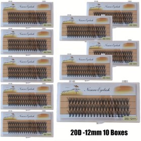 Resim 10 Kutu 20D DIY Kirpik Hediye Kutusu Kirpik Kütleleri Seti 8-14mm Bireysel Kirpik Uzatma Kirpikleri Doğal Görünüm Karışık Stiller 