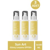 Resim Seddar Collection Sunart Güneş Losyonu SPF50+ 100 ml 3 Adet 
