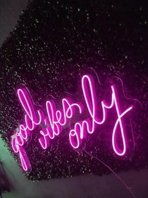 Resim Good Vibes Only Neon Tabela(80x50cm) 
