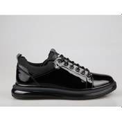 Resim Marcomen 18366 Hakiki Deri Siyah Rugan Erkek Günlük Ayakkabı Siyah 