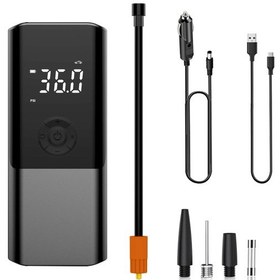 Resim Dijital Hava Kompresörü Basınç Göstergeli Hava Pompası 