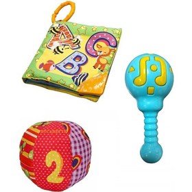 Resim Hışırtılı Dişlikli Ilk Kitabım + Neşeli Çıngıraklı Emekleme Arkadaşı Top + Marakas Çıngırak 55064 