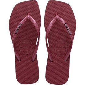 Resim Square Logo Metallic Amaranth Kadın Parmak Arası Terlik-4807 Amaranth 