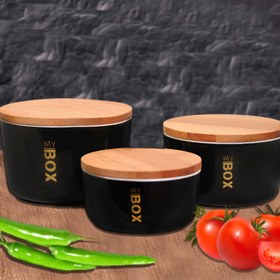 Resim Berry 3'lü Saklama Kabı - Siyah 