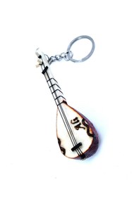 Resim biuti İsim Yazdırılabilir Ahşap Minyatür Bağlama Anahtarlık/Dikiz Ayna Süsü El Yapımı Kişiye Özel Hediye 