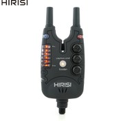 Resim HIRISI Ayarlanabilir Carp Balıkçılığı Bite Alarmı LED Işıklar, Hacim ve Ton Kontrolü, Hassasiyet Kolu - Tatlısu Balıkçıları İçin Siyah Bite Göstergesi, Balıkçılık Alarm Saati, Şık El Tipi Tasarım, Yüksek Kaliteli Elektronik, Pil Olmadan 