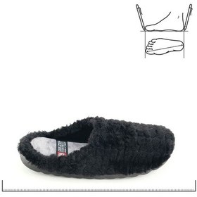 Resim Gezer Kadın Kışlık Ev Bahçe Rahat Taban Gondol Terlik Siyah 