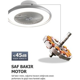 Resim Dlc Araceli 56 Cm Gümüş Renk Tavan Vantilatörü 