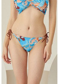Resim Loya Kadın Renkli Mixed Yandan Bağlamalı Tek Alt Bikini Çok Renkli 
