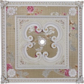 Resim Deco Market Decogold 90*90 cm Kare Beyaz Altın Saray Tavan 