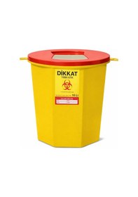 Resim Tıbbi Atık Kovas Sarı, Enfekte Kovası Sarı Renk , Hijyenik Ve Güvenli Kullanım 10 Litre Tüm Adetler Turuncu 