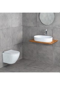 Resim Lena Tezgahüstü Lavabo Mat Beyaz Mermer E-w1202m8 Beyaz 