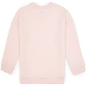 Resim U.S. Polo Assn. Kız Çocuk Açık Pembe Şardonlu Bisiklet Yaka Basic Sweatshirt 50316810-VR078 