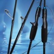 Resim Ultra Hafif Katı Karbon Fiber Olta Kamışı - F-Aksiyon Hızlı Aksiyon Tam Karbon Yapı, 1.8m/2.1m Uzunluklar (7' & 6'9') - Ağır Hizmet Tipi Uç ve Hassas Hat ile Alabalık, Somon, Levrek, Şahin Balığı için - Tüm Mevsimlerde Tatlı/Tuzlu Su için Uç ve 