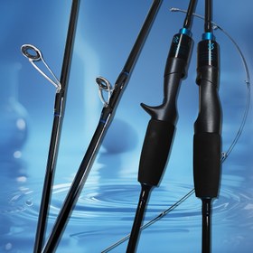 Resim Ultra Hafif Katı Karbon Fiber Olta Kamışı - F-Aksiyon Hızlı Aksiyon Tam Karbon Yapı, 1.8m/2.1m Uzunluklar (7' & 6'9') - Ağır Hizmet Tipi Uç ve Hassas Hat ile Alabalık, Somon, Levrek, Şahin Balığı için - Tüm Mevsimlerde Tatlı/Tuzlu Su için Uç ve 