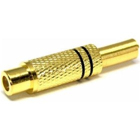 Resim Electroon Rca Dişi Tos Jak Fiş Metal - Siyah Çizgili 