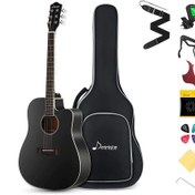 Resim Donner DAG-1CB Cutaway Akustik Gitar Seti (Siyah) 
