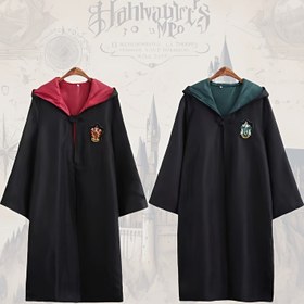 Resim WB Warner Bros. Harry Potter Serisi Cadılar Bayramı ve Kostüm Partileri İçin Sihirli Cüppeler - Gryffindor, Slytherin, Hufflepuff, Ravenclaw 