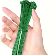 Resim 100 adet Yeşil Plastik Bahçe İpi - Saksı Bitkiler, Çiçek Yatakları ve Bahçe İpi için Dayanıklı Bitki Çubukları, Sağlıklı Büyüme ve Kolay Temizlik için Güvenli Tutma, Bitkiler için Bahçe Çubukları, Bitki Çubukları için İpi Bağları, Sağlam İnşaat 