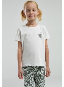 Resim Toontoy Kids Toontoy Kız Çocuk Göğsü Baskılı Pijama Takım Yeşil 